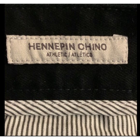 Goodfellow Hennepin Athletic Chino 36 x 32 Black Flat Front Slim Tapered New - Picture 8 of 9